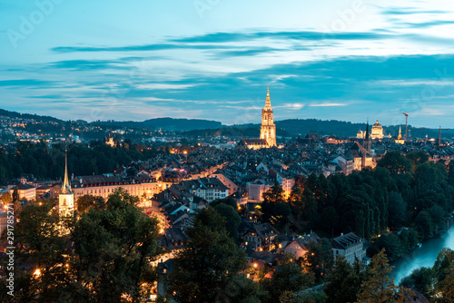 panoramic view of bern from the rose garden