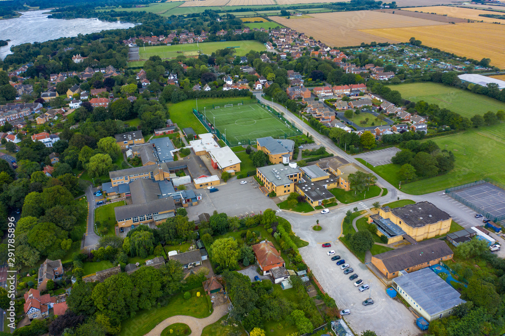 Aerial View of the school and language college in Hornsea Town Aerial View of the school and language college in Hornsea Town