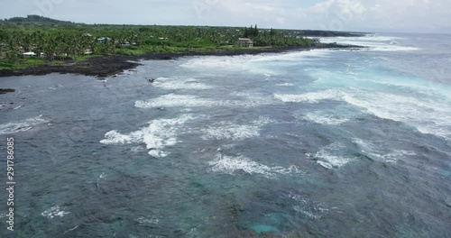 Ocean coastline in Australia, aerial