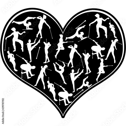 I love Baton Twirling Vector