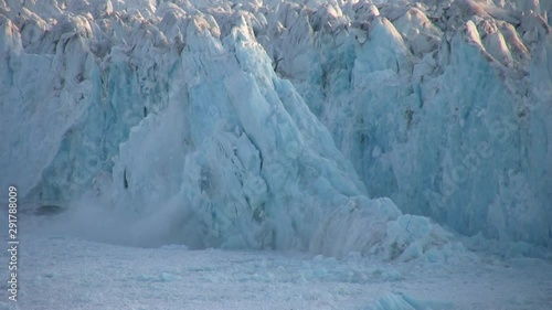 Lockdown, glacial calving in Alaska photo