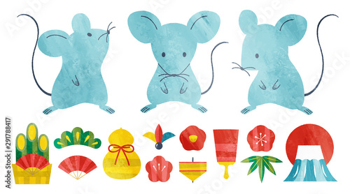 ２０２０年賀状子年