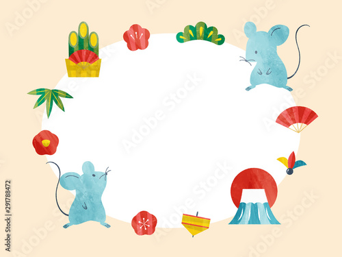 ２０２０年賀状子年