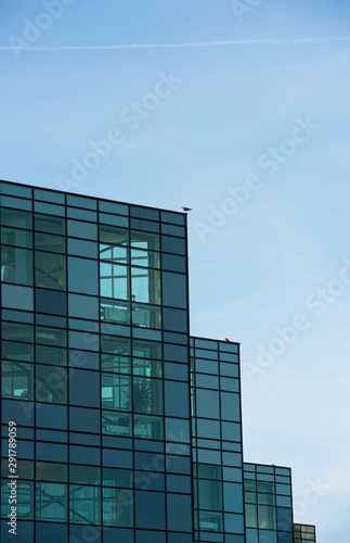 Glas facade of a high rise office building.