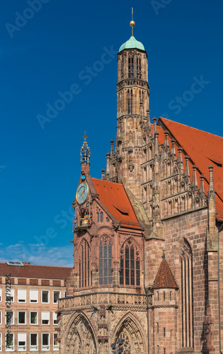 Our Lady's church at the Nuernberger Hauptmarkt in Germany