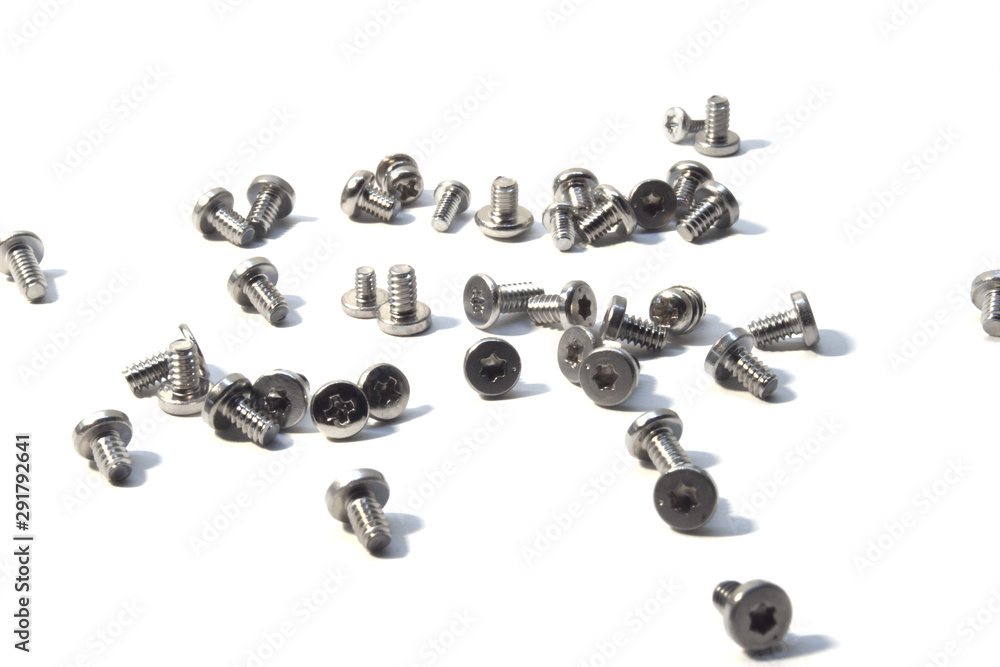 motherboard bolts isolated on white background motherboard bolts isolated on white background