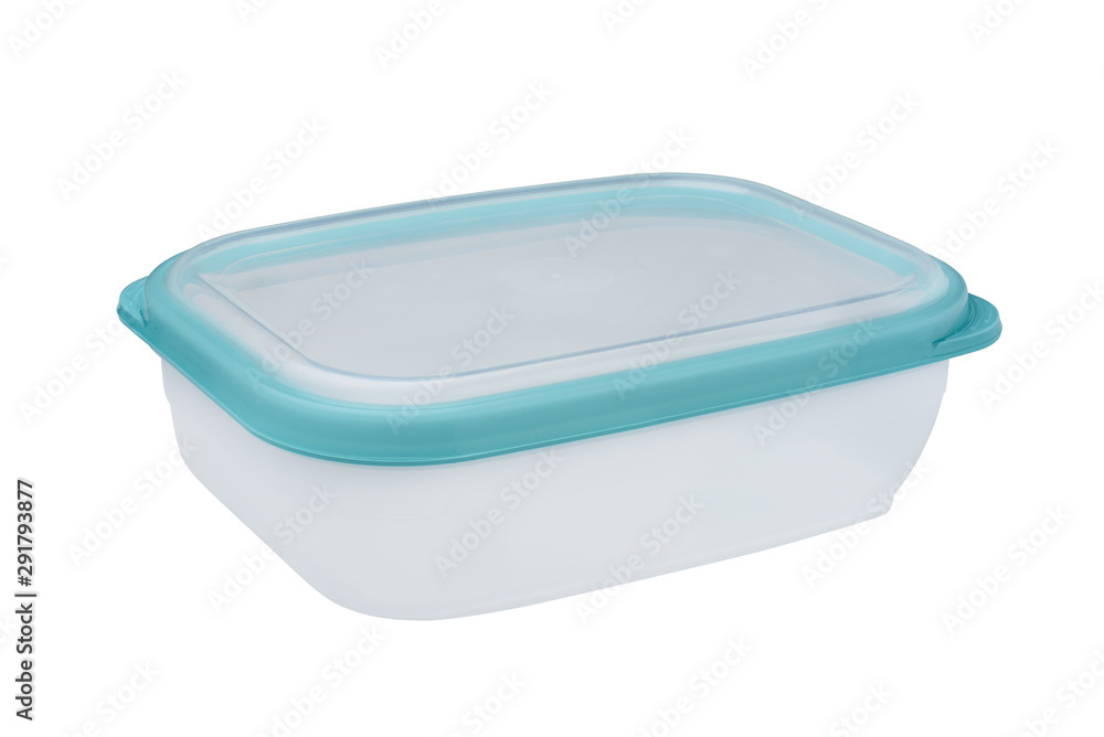plastic container with lid for products isolated on white background plastic container with lid for products isolated on white background