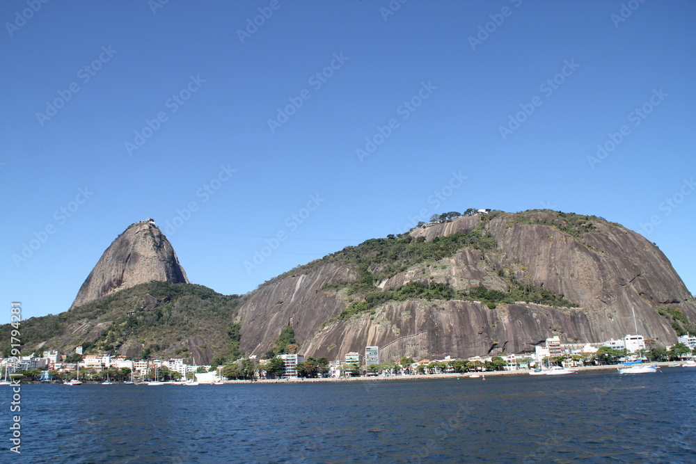 Sugar Loaf mountain and boats in Rio de Janeiro, Brazil
