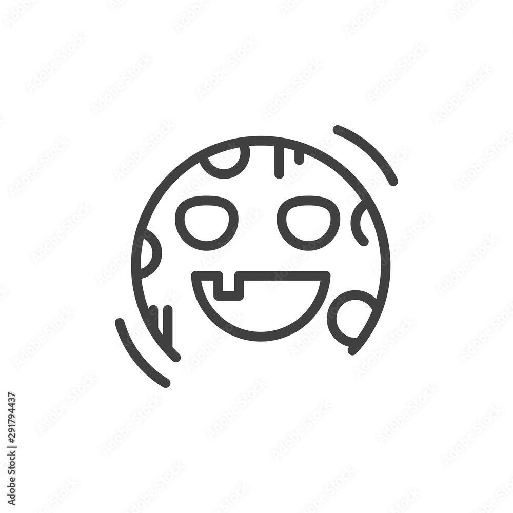creepy face trick or treat happy halloween line style creepy face trick or treat happy halloween line style