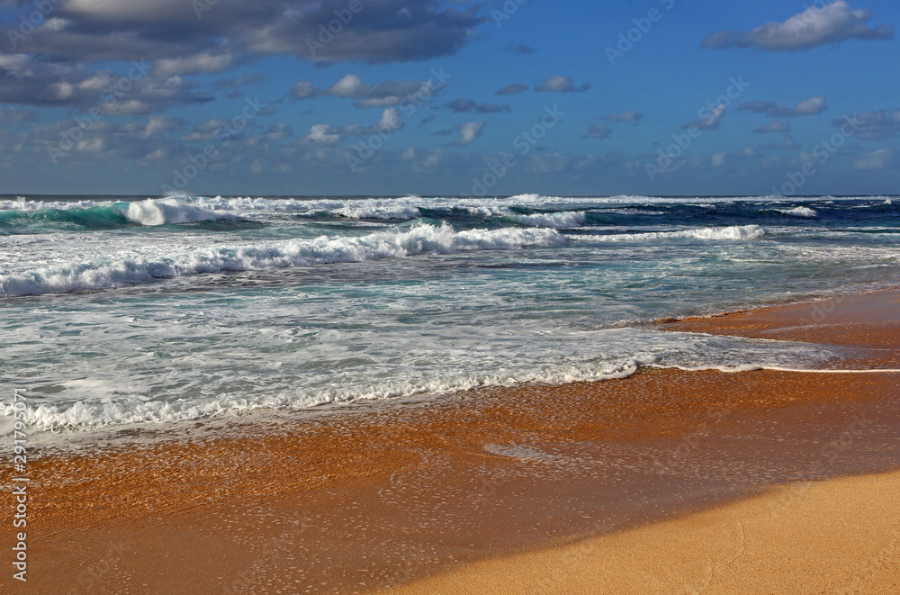 Beach on Pacific Ocean, Hawaii