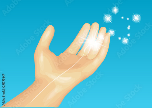 hand offering light