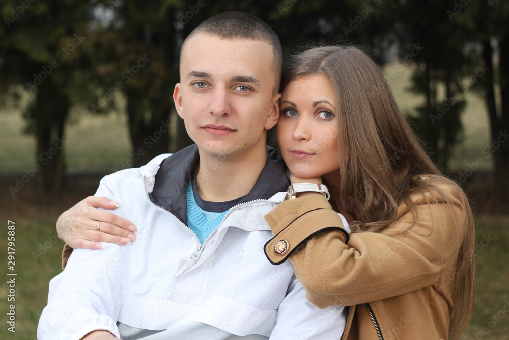 Fototapeta premium Happy and beautiful young couple in love