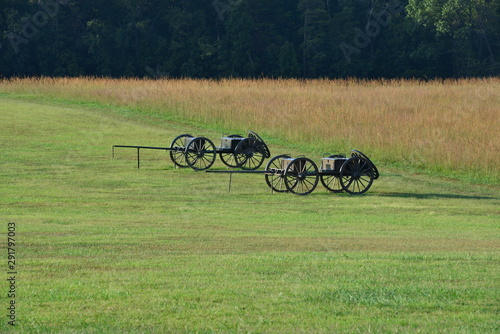 Принти на полотні Limbers and Caissons at Manassas, the first Battle of the Bull Run