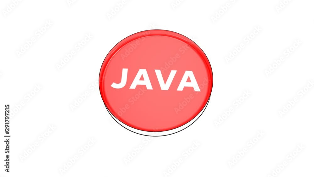 pushing big red button with word Java. pushing big red button with word Java.