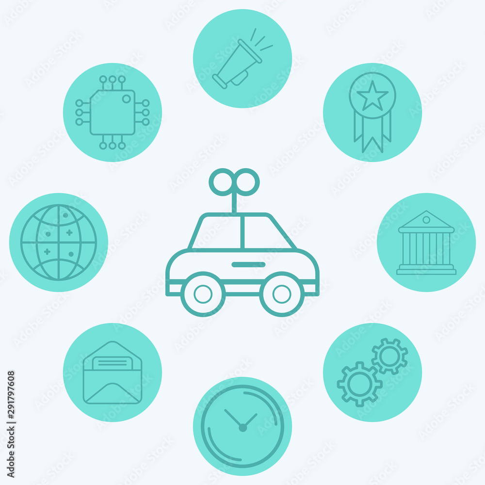 Car toy vector icon sign symbol Car toy vector icon sign symbol