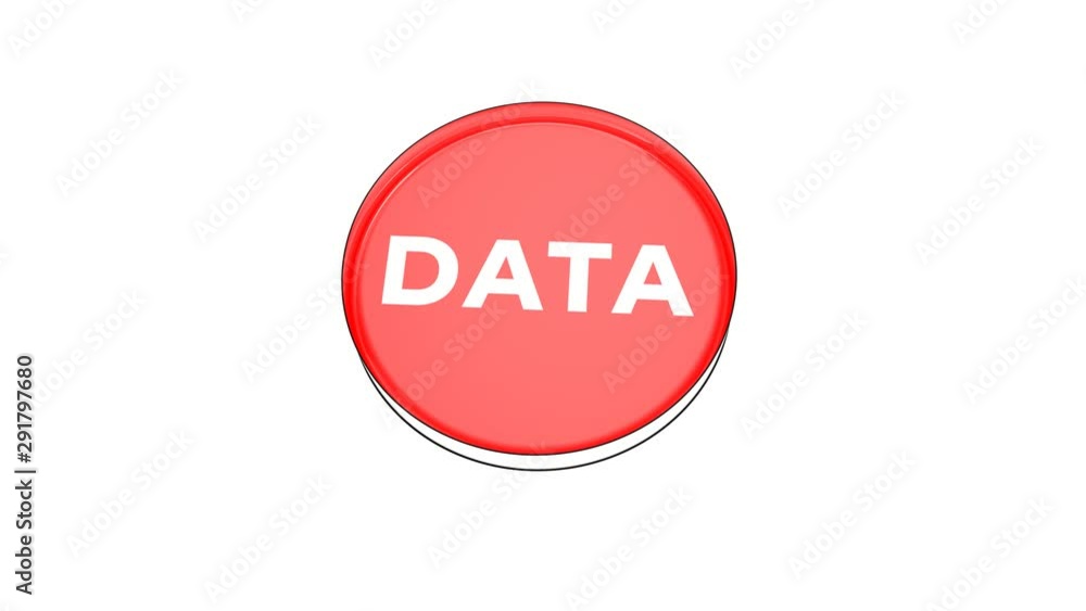 pushing big red button with word Data. pushing big red button with word Data.