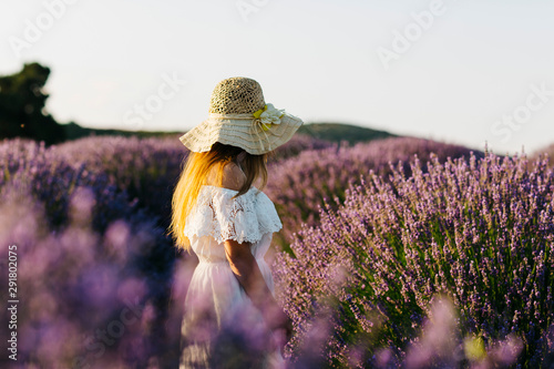 Female Model at Lavender field, Isparta Turkey