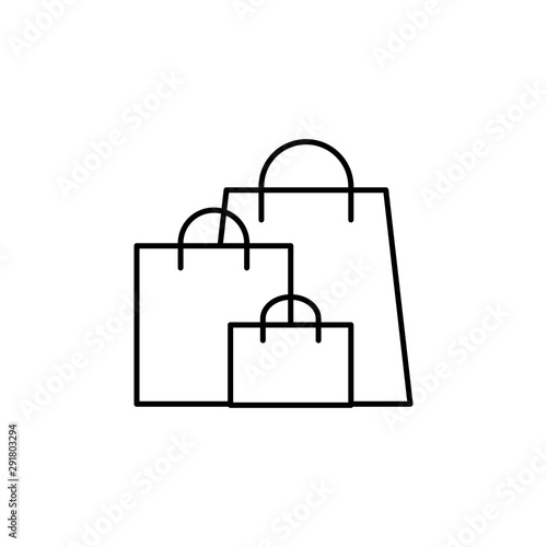 shopping, bags line icon. Elements of black friday and sales icon. Premium quality graphic design icon. Can be used for web, logo, mobile app, UI, UX