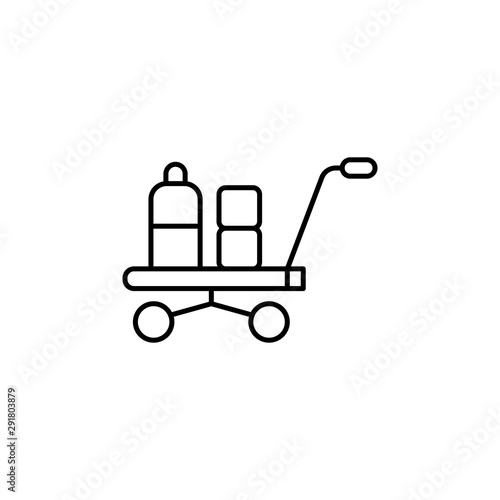 shopping, cart line icon. Elements of black friday and sales icon. Premium quality graphic design icon. Can be used for web, logo, mobile app, UI, UX