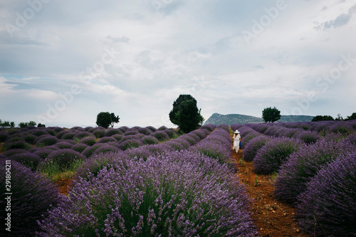 Female Model at Lavender field, Isparta Turkey