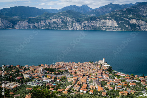 Panorama von Malcesine und Gardasee