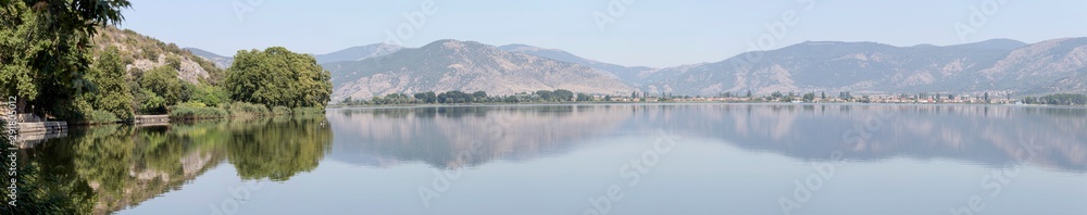 Panorama of a mountain lake