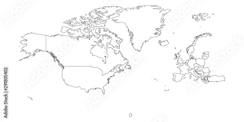 North Atlantic Treaty Organization, NATO, member countries map.