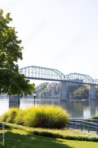 Chattanooga Tennessee walking bridge, waterfront
