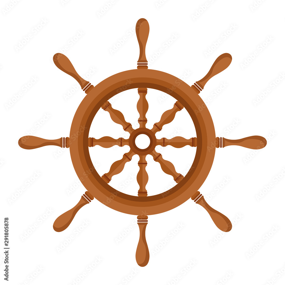 marine navigation helm retro icon