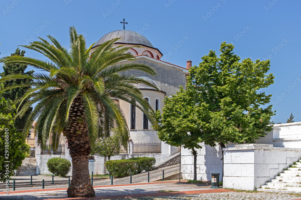 Church of the Assumption at old town of city of Kavala, Greece