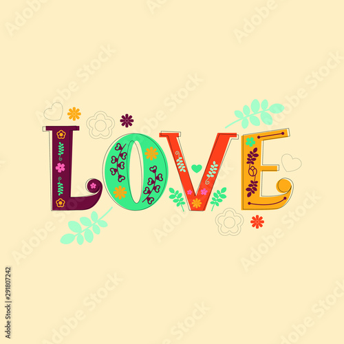Love whit flowers in colors