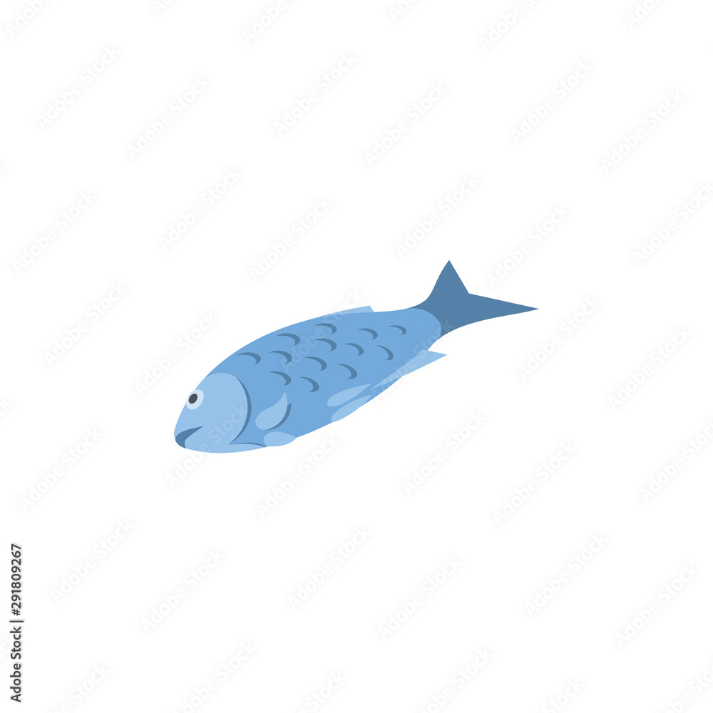 Obraz premium Fish vector 3d isometric, color web icons set, new flat style. Creative illustration design, idea for infographics.