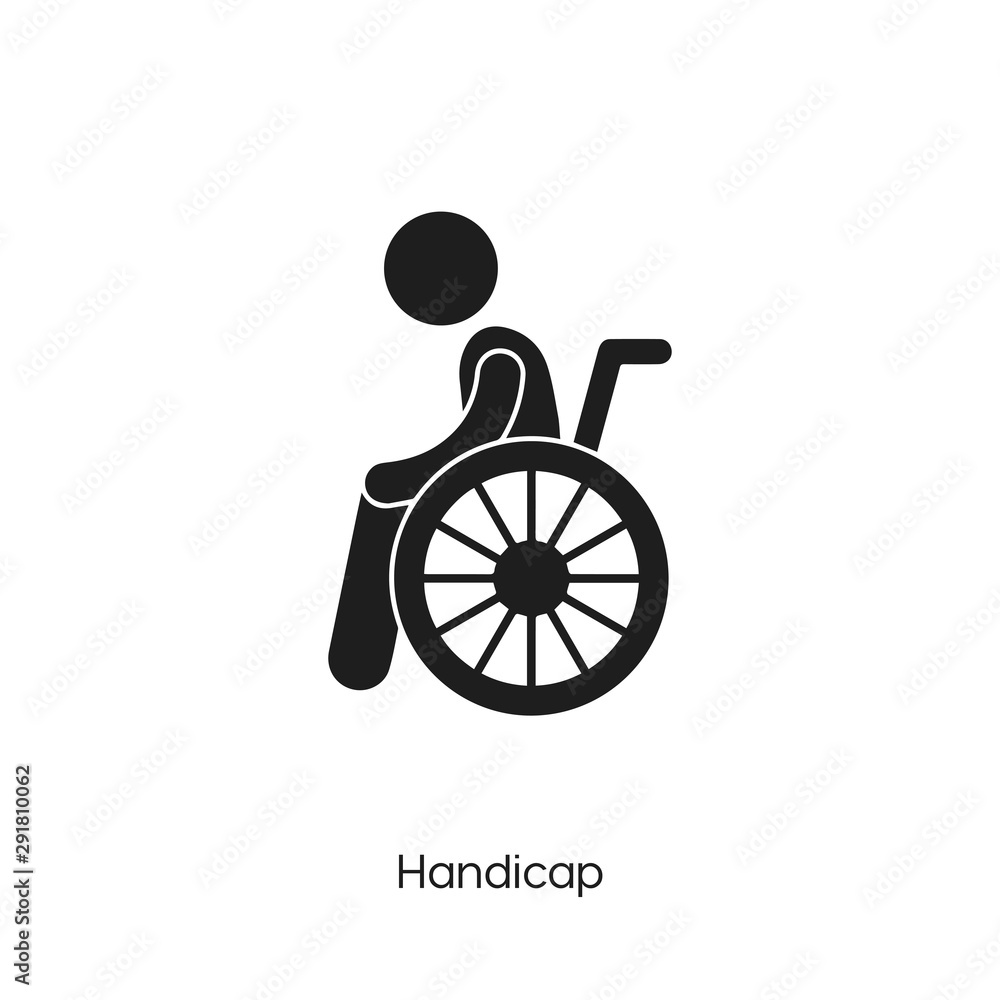 handicap icon. handicap vector symbol. Linear style sign for mobile