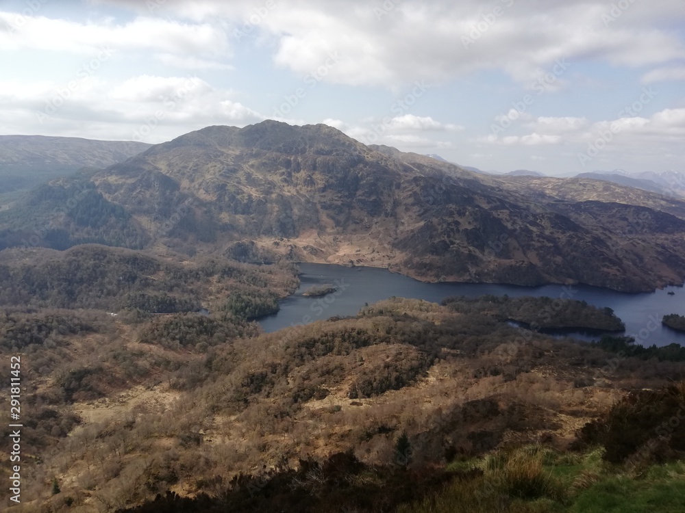 Loch among the hills