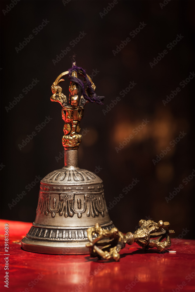 Tibetan Buddhist ritual objects - vajra and bell Tibetan Buddhist ritual objects - vajra and bell