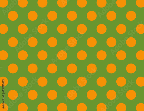 Orange and Green Polka Dot