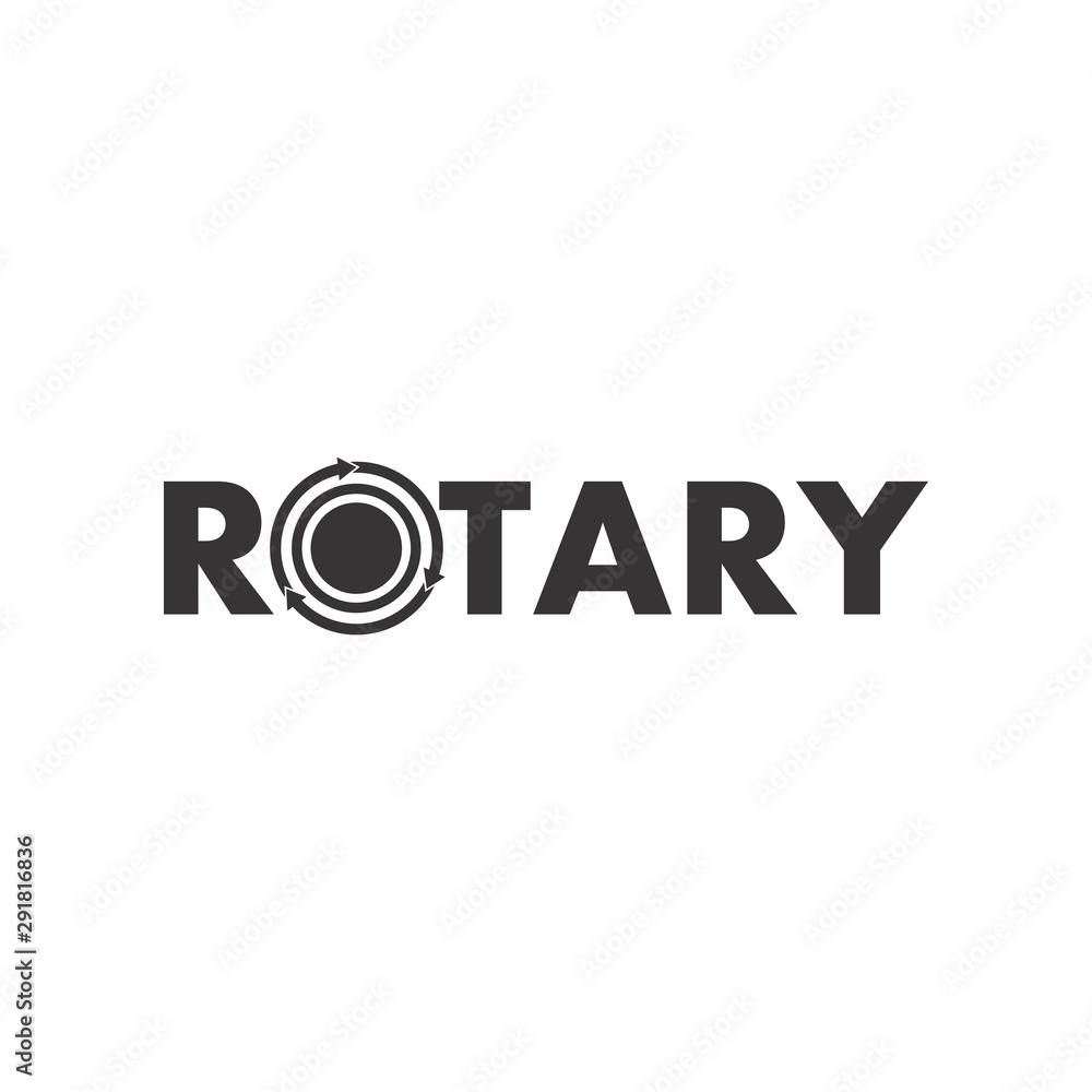 ROTARY logo text design vector
