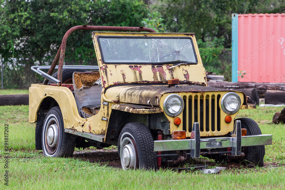 Old rusted and weathered vehicle