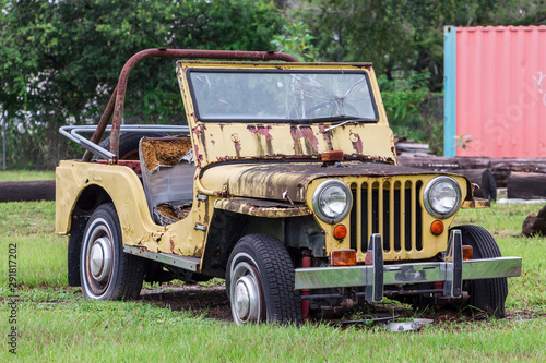 Old rusted and weathered vehicle