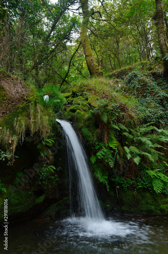 Beautiful waterfall captured in Carvalhais. Sao Pedro do Sul, Portugal