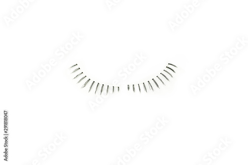 makeup false eye lashes on white background 