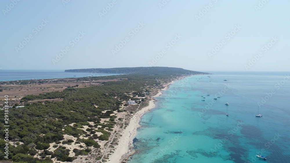 Paradise beach in Formentera island