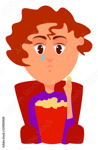 Melodrama, illustration, vector on white background.