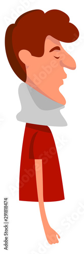 Neck retainer, illustration, vector on white background.