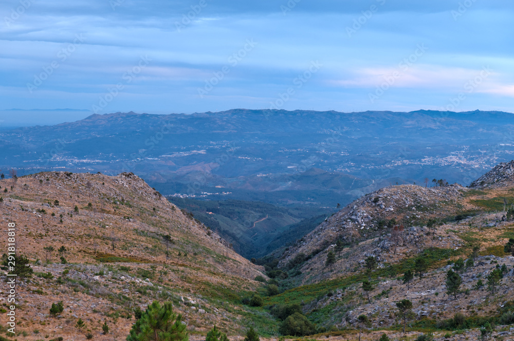 Fototapeta premium Gardunha Mountains in Sao Pedro do Sul, Portugal