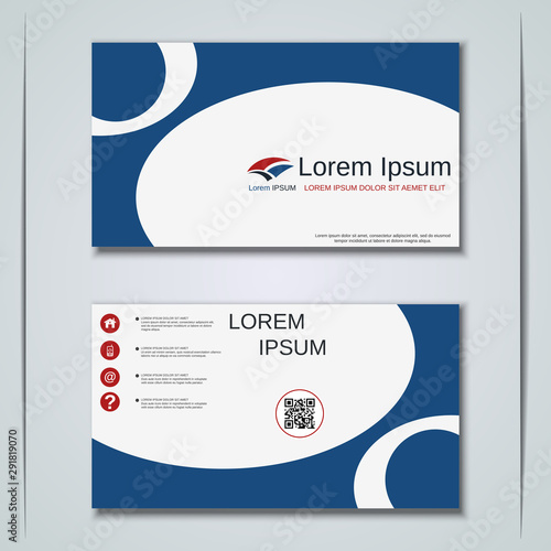 Modern business visiting card vector design template