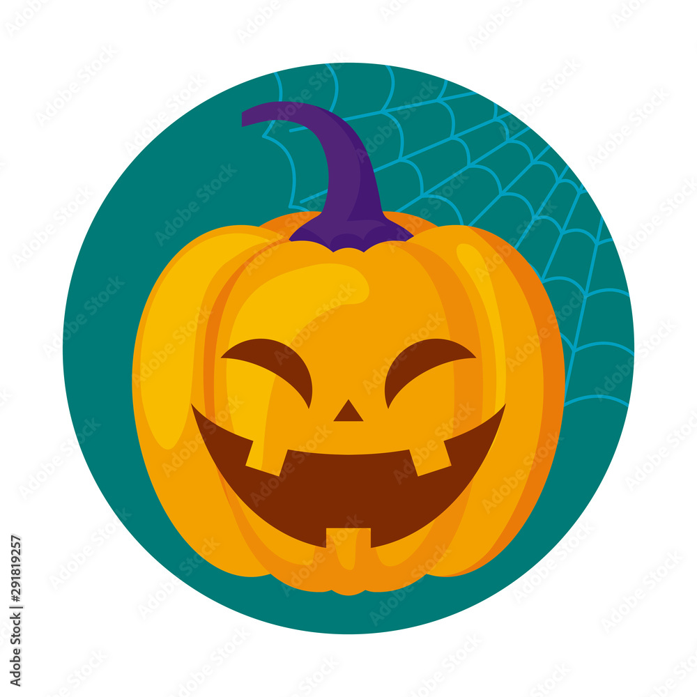 Fototapeta premium halloween pumpkin traditional icon design