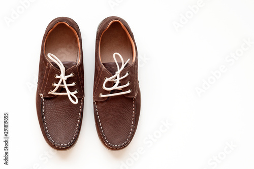 brown shoes isolated on white background
