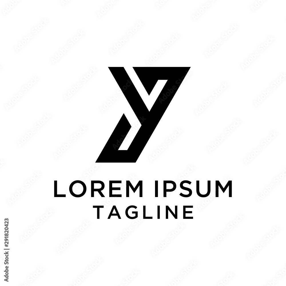 initial letter Y logo template initial letter Y logo template
