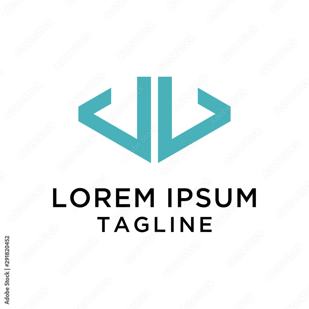 initial letter VV logo template initial letter VV logo template